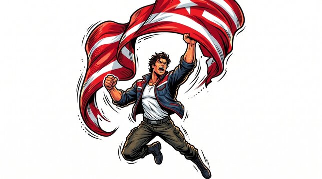 Patriotic Hero Flag