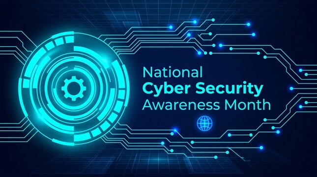 National Cyber Security Awareness Month Technology Banner
