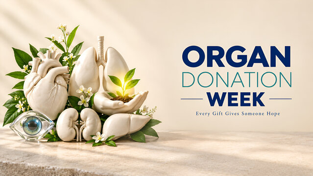 Organ Donation Week Elegant Botanical Healthcare Banner
