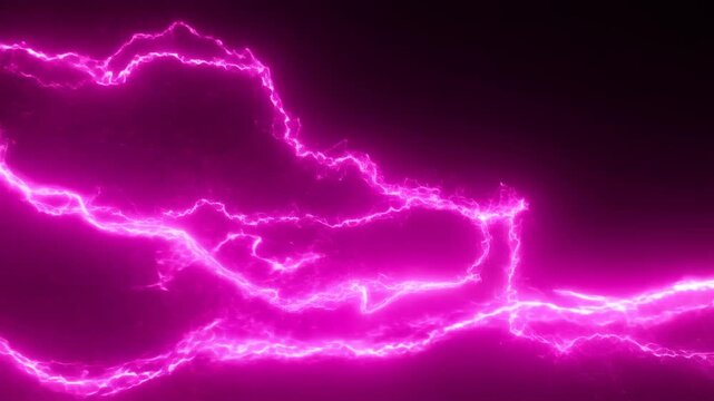 Pink lightning energy shifts across dark magenta background with bright electric glow