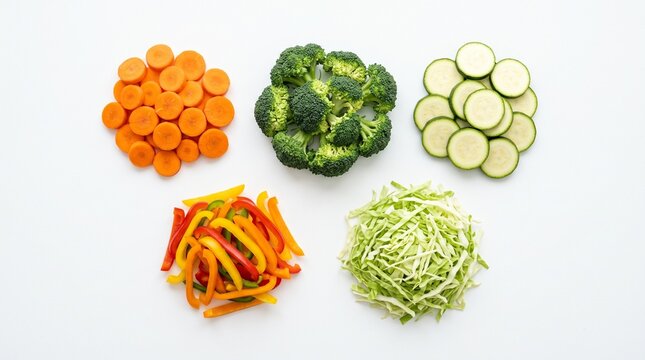 Fresh sliced vegetables