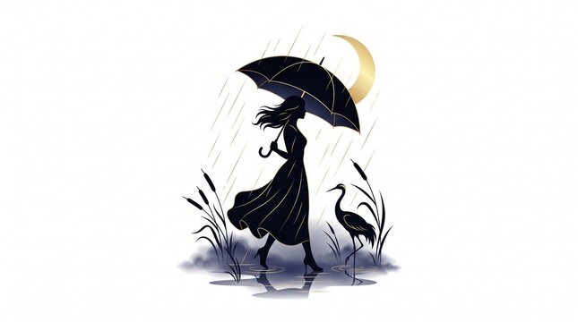 Woman with umbrella