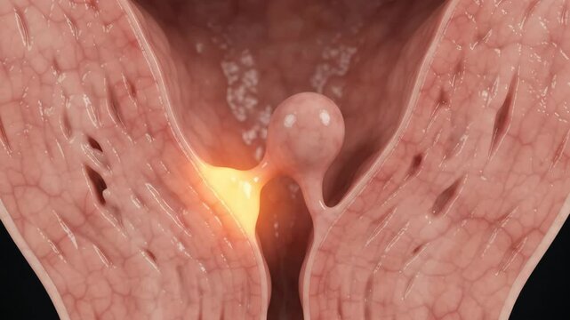 Endometrial Polyp in Uterine Cavity for Gynecology Education and Patient Communication