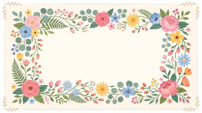 Floral Frame Border