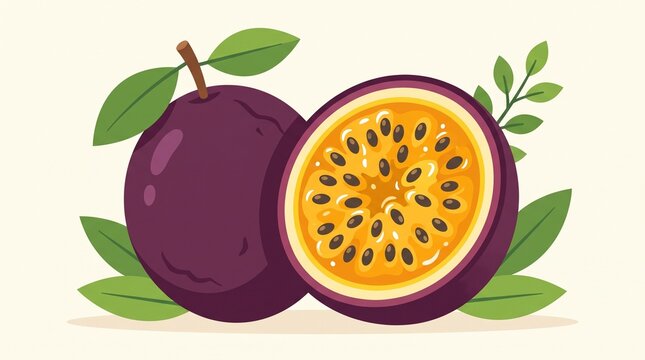Passion fruit illustration