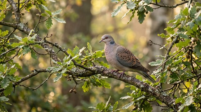 Turtle dove perched