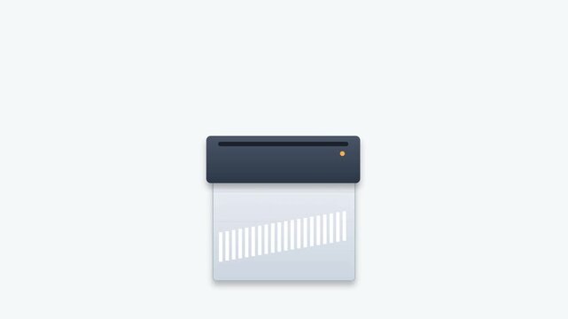 Paper shredder machine destroying sensitive document for data privacy and security flat animation