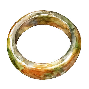 Ring Light, watercolor vector, isolated on a white background.