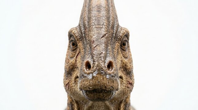 Parasaurolophus Dinosaur Isolated on White Background