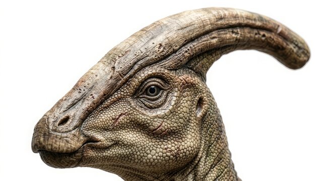 Parasaurolophus Dinosaur Isolated on White Background