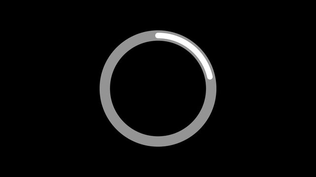 Loading circle icon, loading circle animation loading circle line animation on green screen background, loading icon for download progress, load game data, buffering process, application.4k