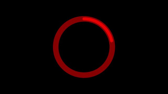 Loading circle icon, loading circle animation loading circle line animation on green screen background, loading icon for download progress, load game data, buffering process, application.4k