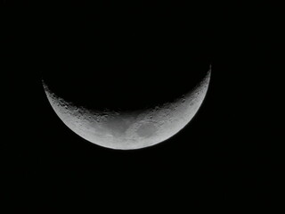 Waxing Crescent Moon Over Maria Auxiliadora in Paraguay © Sven Decker