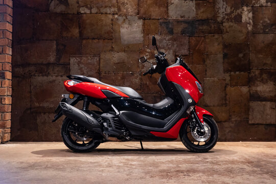 Red Yamaha NMAX Scooter Side Profile View