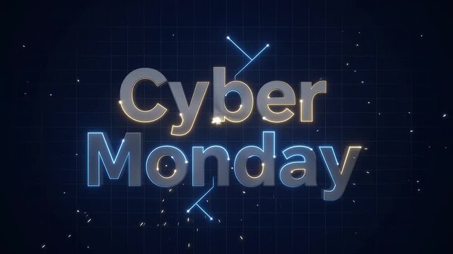 Cyber Monday Technology Sale and Promotion Motion Graphics Animation