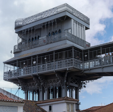 Elevador de Santa Justa in Lisbon Portugal