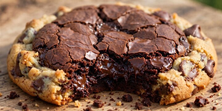 Chocolate Brookie Macro Styled Dessert Close Up Food Photography