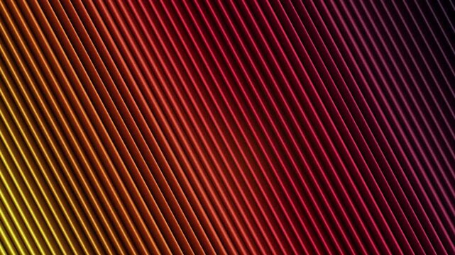 Diagonal metallic striped pattern with warm red and yellow lighting gradients