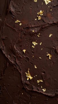 Dark Chocolate Gold Leaf Food Photography