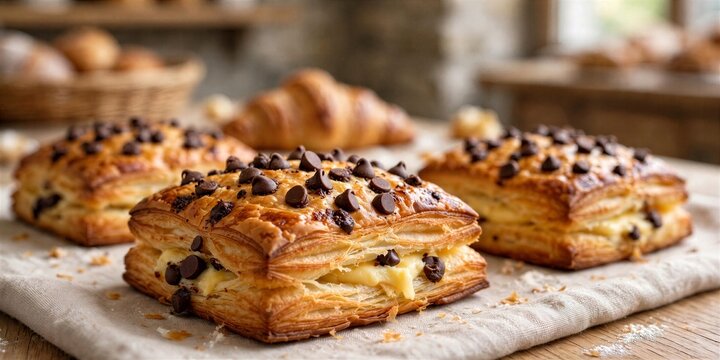 Pain Suisse Chocolate Closeup Food Photography