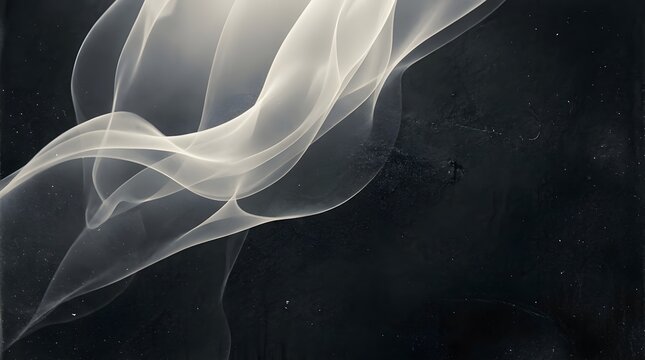 Ethereal translucent smoke waves drifting against a dark background with flowing smoke abstract smoke wispy smoke ethereal flow