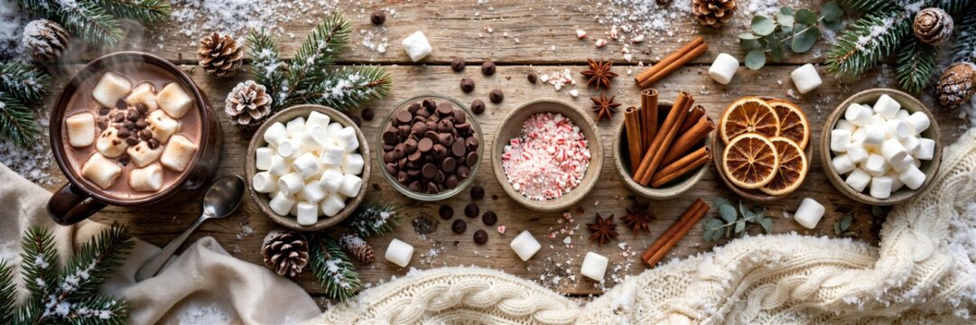 Winter Hot Chocolate Bar Food Photography