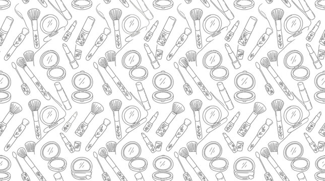Hand-drawn makeup pattern