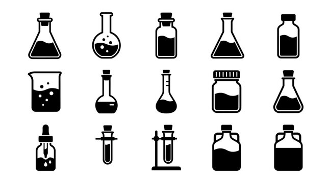 Laboratory glassware and science equipment.
