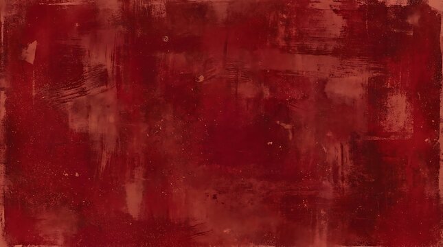 Deep crimson red grunge texture background with distressed paint and scratches