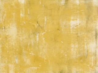 Fototapeta premium Yellow grunge texture background with distressed paint and weathered surface