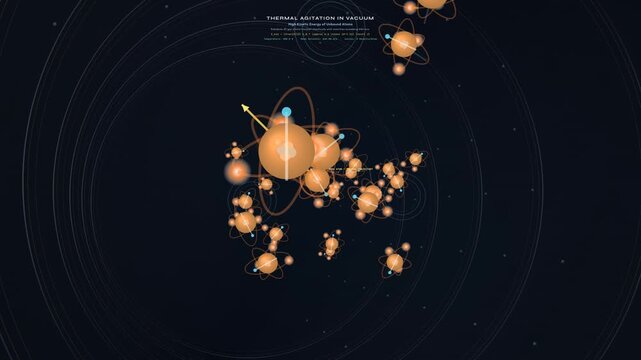 Detailed animation explaining quantum laser cooling process, from thermal agitation and six-axis laser confinement to Doppler resonance, optical molasses viscous damping, and coherent ground state