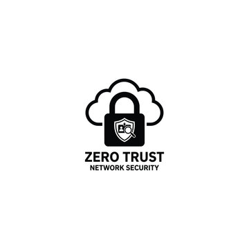 Zero trust network security logo icon