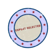 Fototapeta premium Colorful circular badge with selected text in center isolated on transparent background