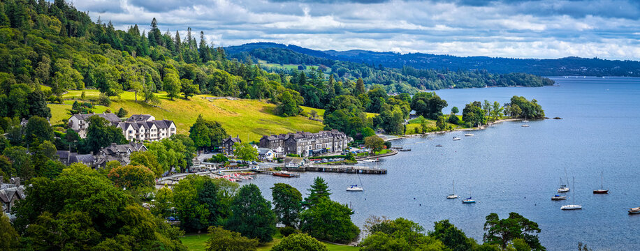 Ambleside Marina and Boats on Lake Windermere in England's Lake District