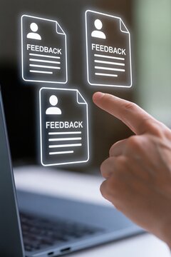 Feedback analysis on a digital hologram interface for business customer service
