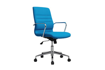 Obraz premium Turquoise padded task chair with armrests and segmented back