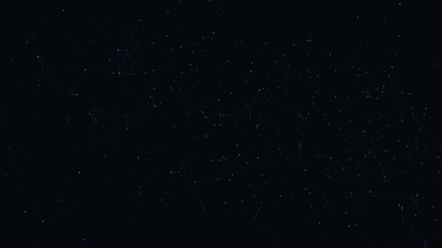 Evolving blue data lattice wave network looping motion background
