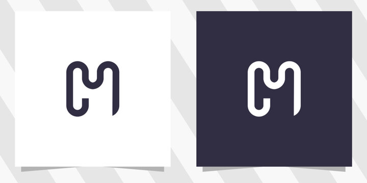 letter cm mc logo design 
