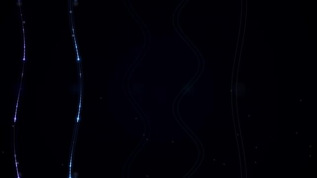 Dark looping background overlay featuring thin blue vertical lines on black