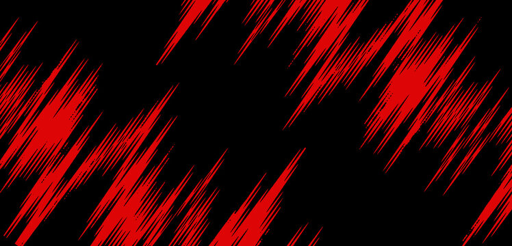 Abstract black background with red diagonal scratch lines and grunge crosshatch pattern