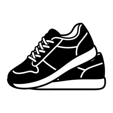 A pair of modern athletic running shoes