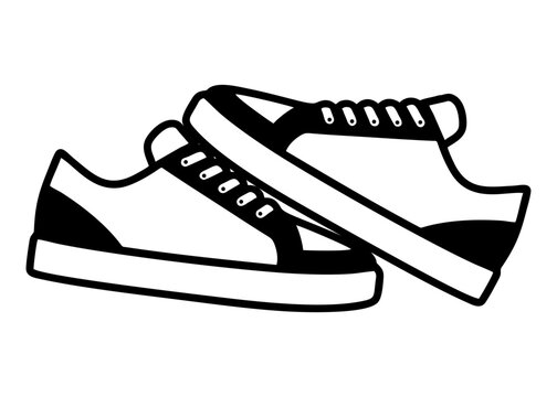 A pair of modern athletic running shoes