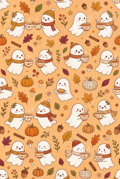Ghosts_Holding_Teacups_Pattern.svg