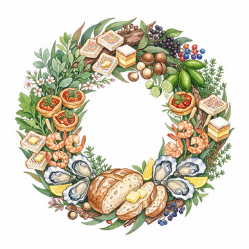 Australian Bush Tucker Wreath.svg