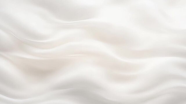 Elegant Pure White and Soft Cream Liquid Gradient Flowing Gently, Minimalist Abstract Background