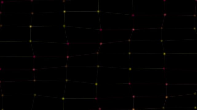 Digital network loop with glowing nodes forming a seamless background overlay.