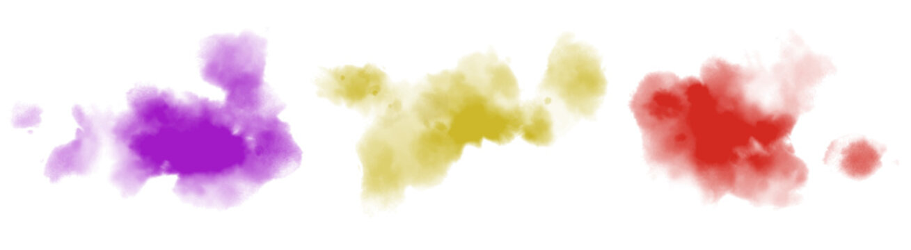 Watercolor stain decoration. green colored splatter brush
