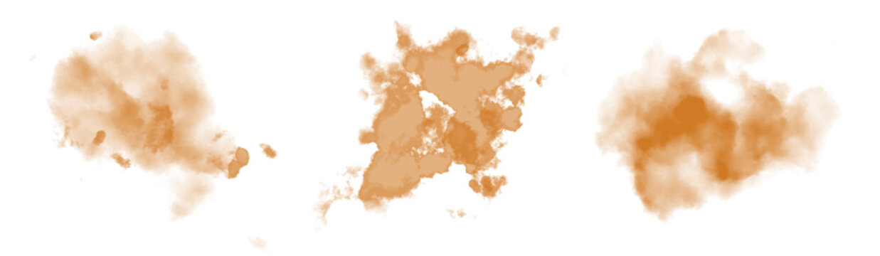 Watercolor stain decoration. green colored splatter brush