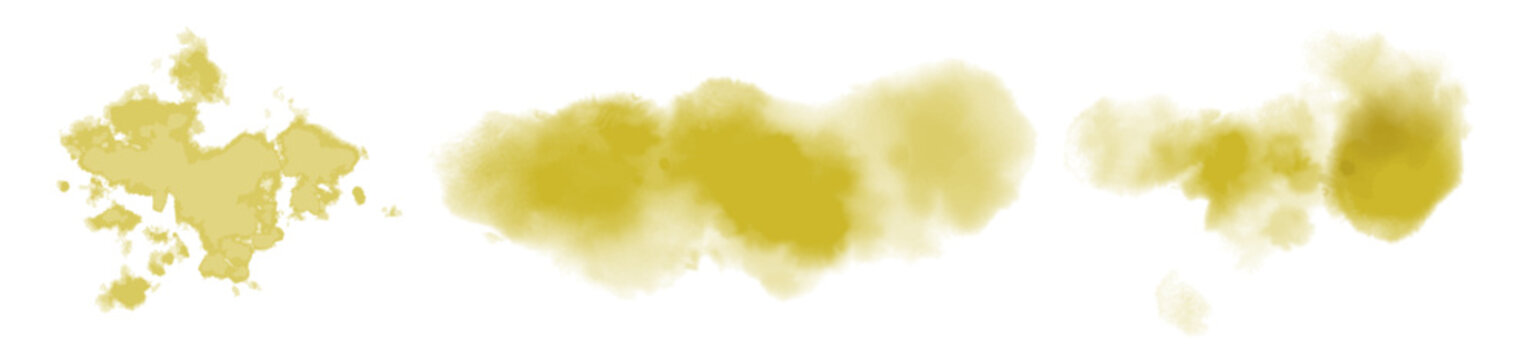 Watercolor stain decoration. green colored splatter brush