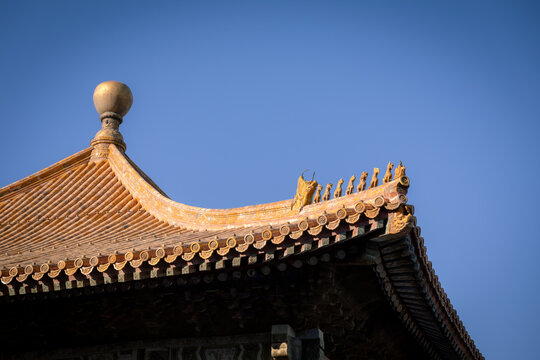 Traditional Chinese architecture detail of Forbidden City Palace Museum in Beijing, China